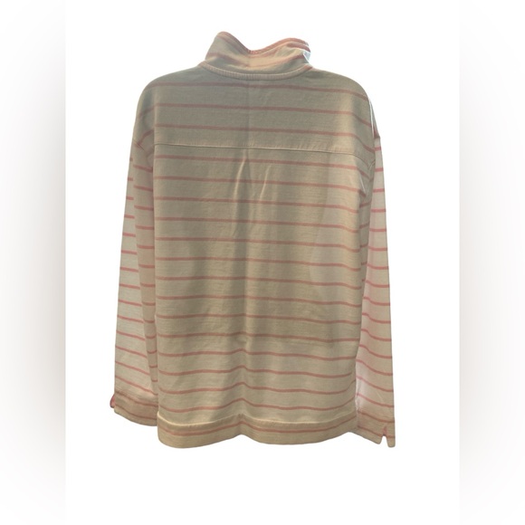 crown & ivy Striped mock neck Pullover Sweatshirt. Size Small. - Picture 13 of 14